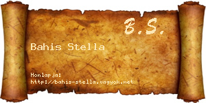 Bahis Stella névjegykártya